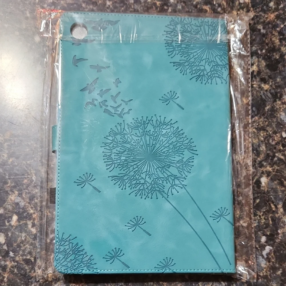 Elegant Teal Dandelion Tablet Cover 11 In.